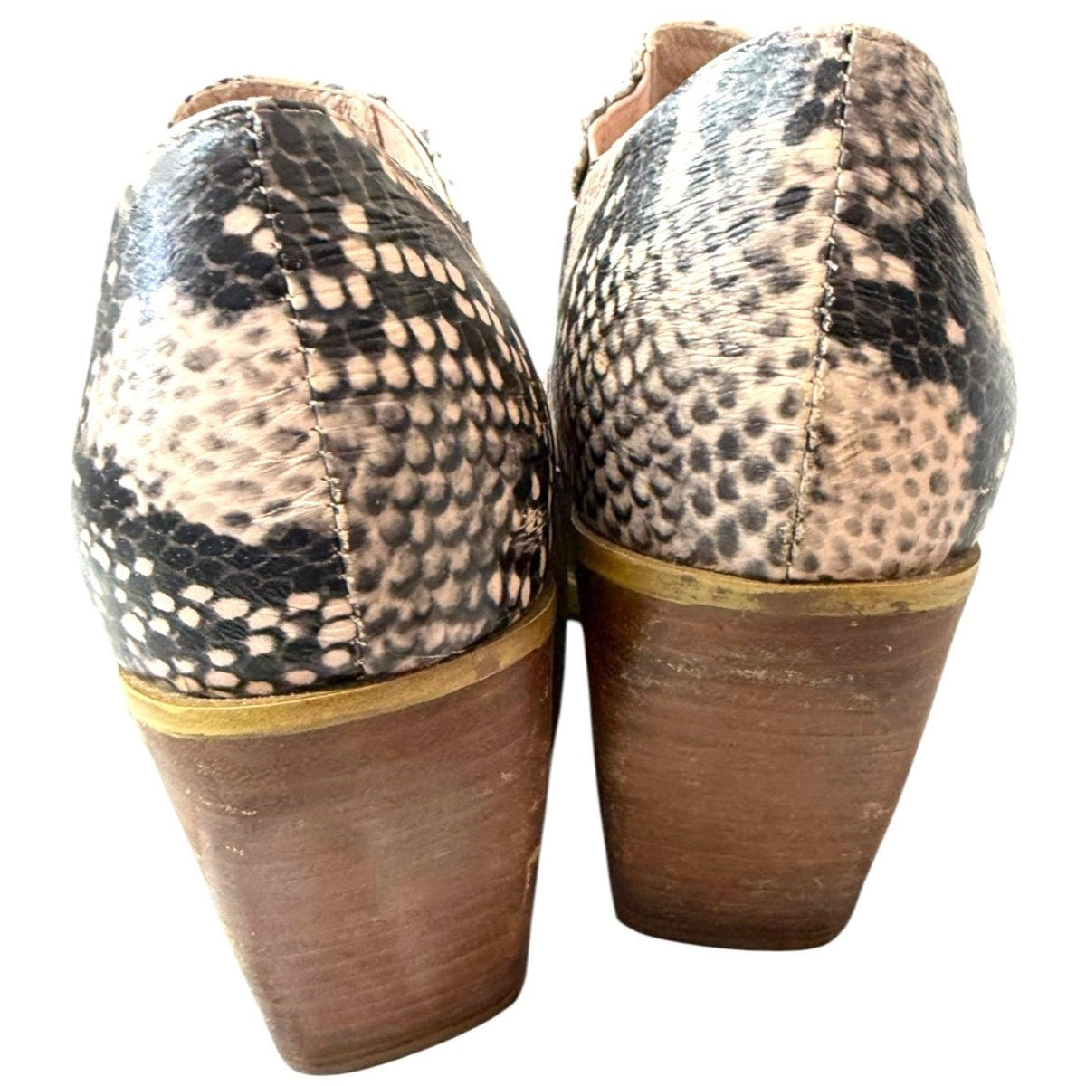 Silent D Booties Nude Python Size 39