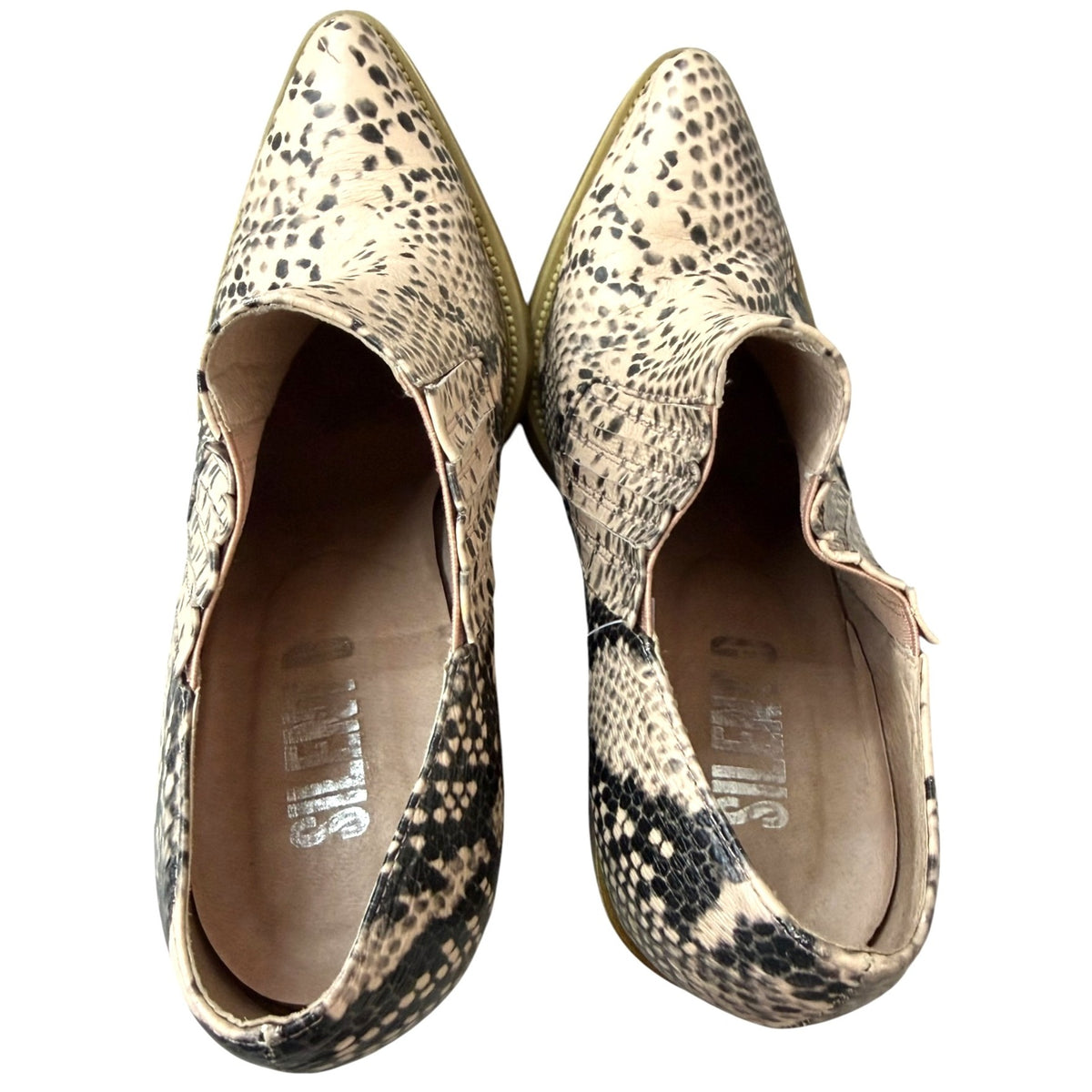 Silent D Booties Nude Python Size 39