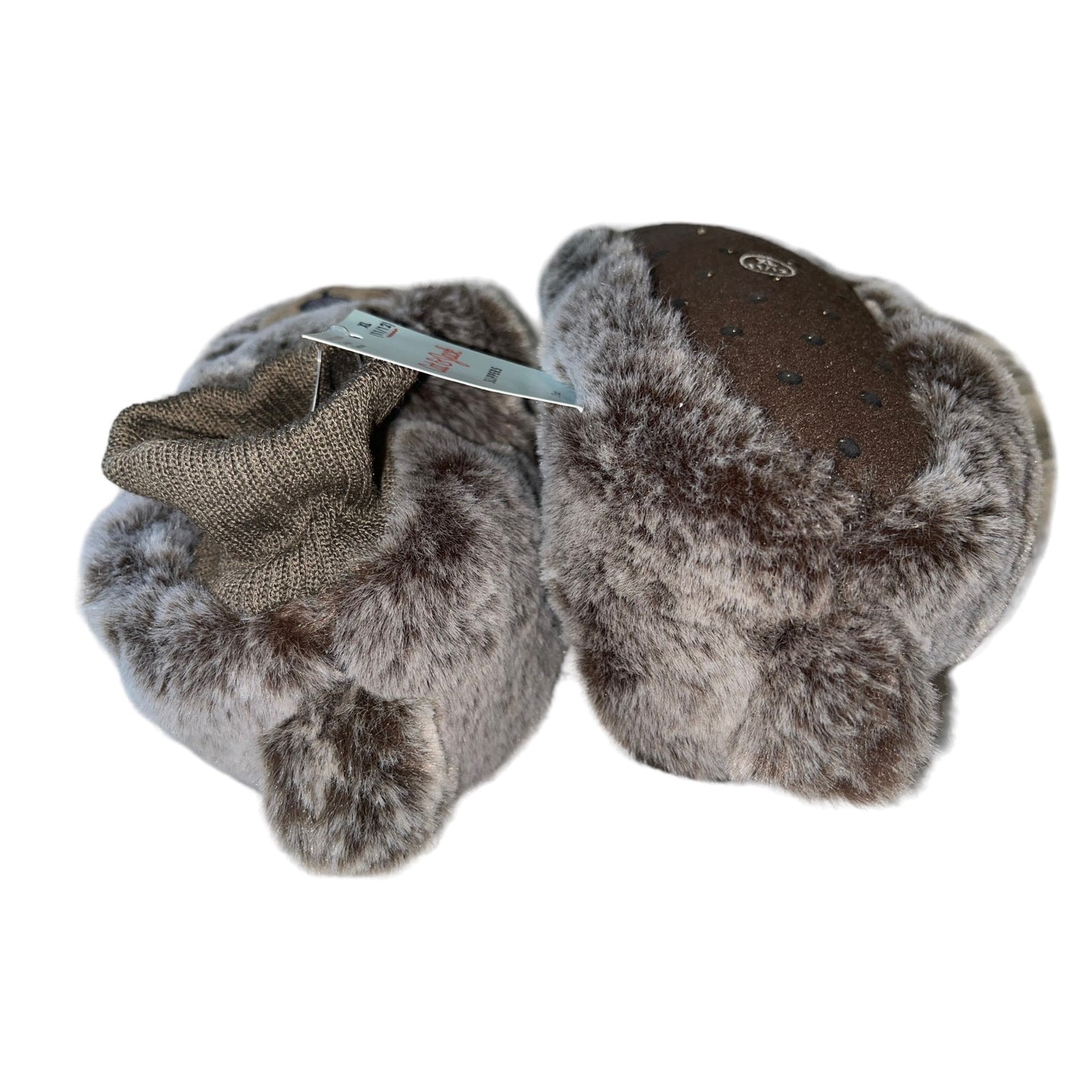 *NEW* Little Kids Cat & Jack Bear Slippers ~ Cute, Super Soft! ~ XL 11/12