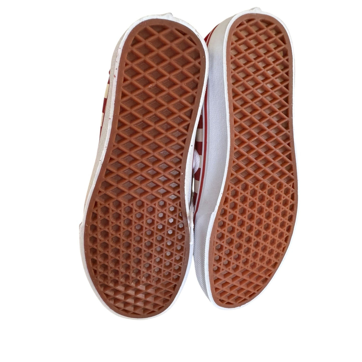 Vans Womens Red & White Checkered Sneakers Size 9
