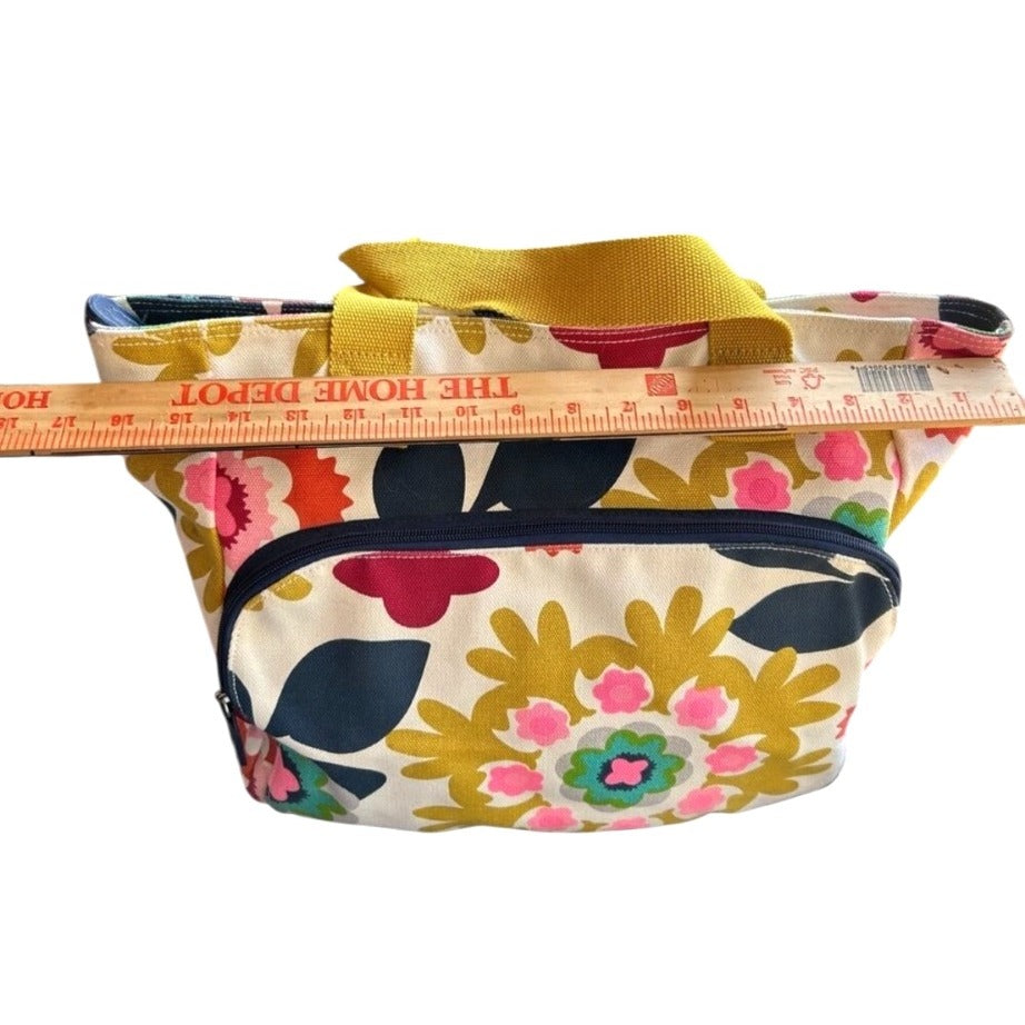 French Bull Colorful Yoga Floral Canvas Tote Gym Bag