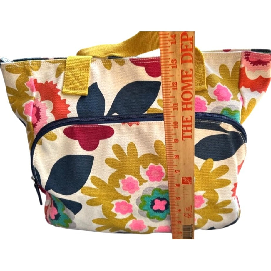 French Bull Colorful Yoga Floral Canvas Tote Gym Bag