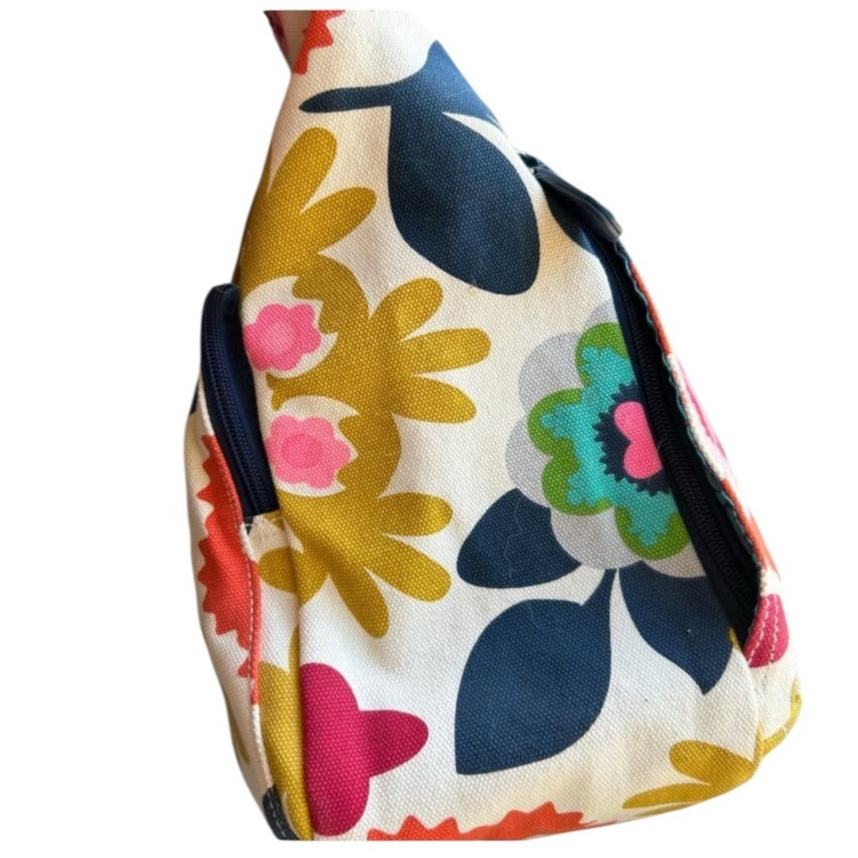 French Bull Colorful Yoga Floral Canvas Tote Gym Bag