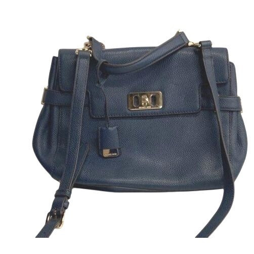 Michael Kors Karson Navy Blue Pebbled Leather Purse