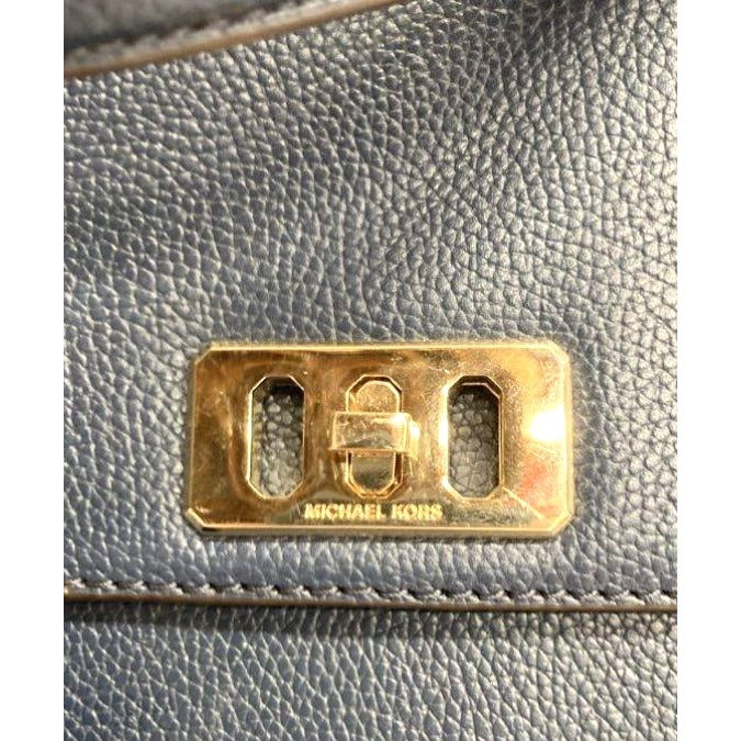 Michael Kors Karson Navy Blue Pebbled Leather Purse