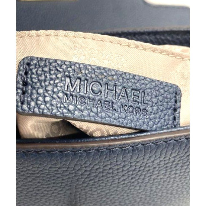 Michael Kors Karson Navy Blue Pebbled Leather Purse