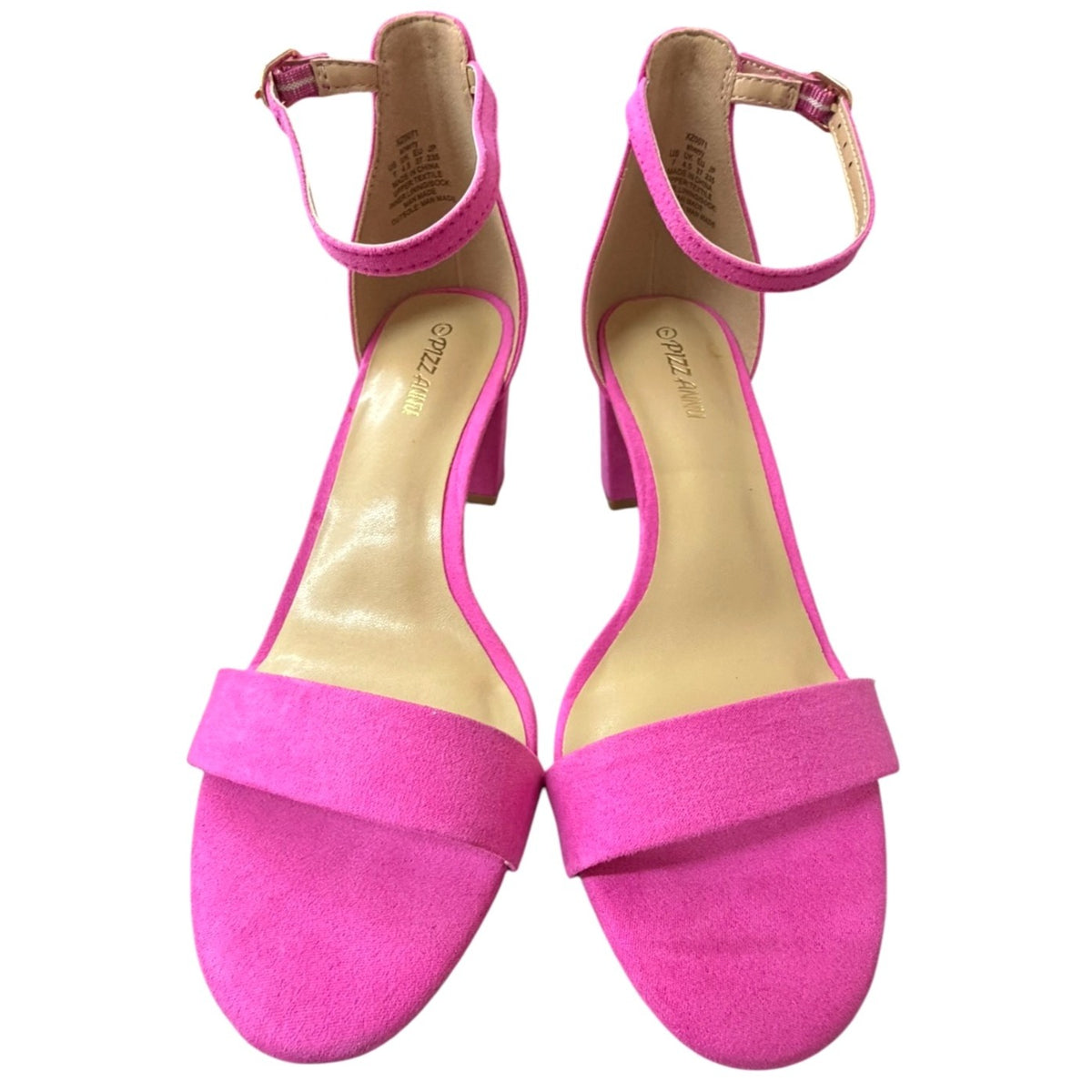 Pizz Annu Pink Block Heel Sandals Women's Size 7 NWB