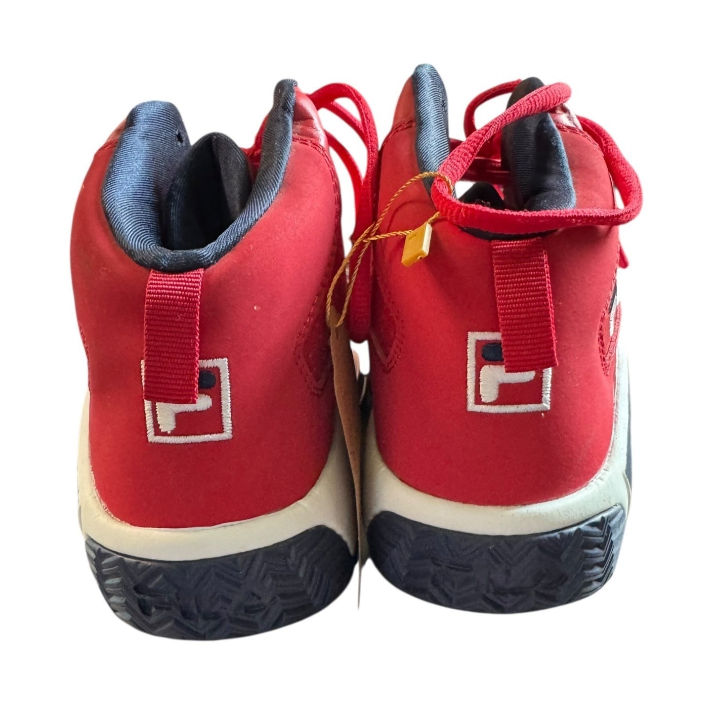 Fila MB Boy's Red & Navy Retro High-Top Basketball Shoes Sz 5.5