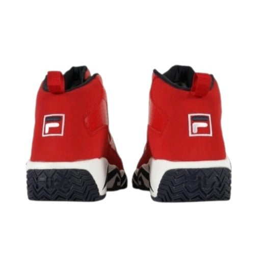 Fila MB Boy's Red & Navy Retro High-Top Basketball Shoes Sz 5.5