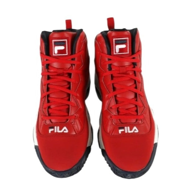 Fila MB Boy's Red & Navy Retro High-Top Basketball Shoes Sz 5.5