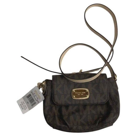 Michael Kors Brown Jet Set Crossbody Bag With Flap Closure