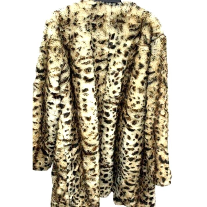 Southern Fried Chics Faux Fur Leopard Print Coat 3XL