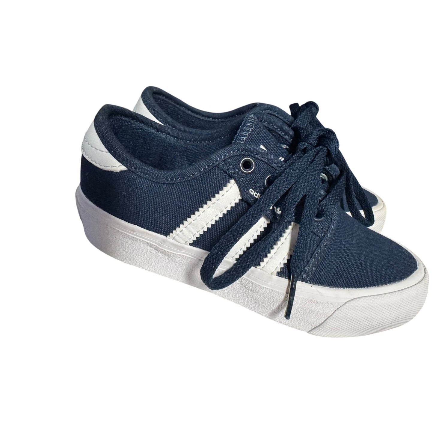 Adidas Navy/White Canvas Low-Top Sneakers Children Size 12K