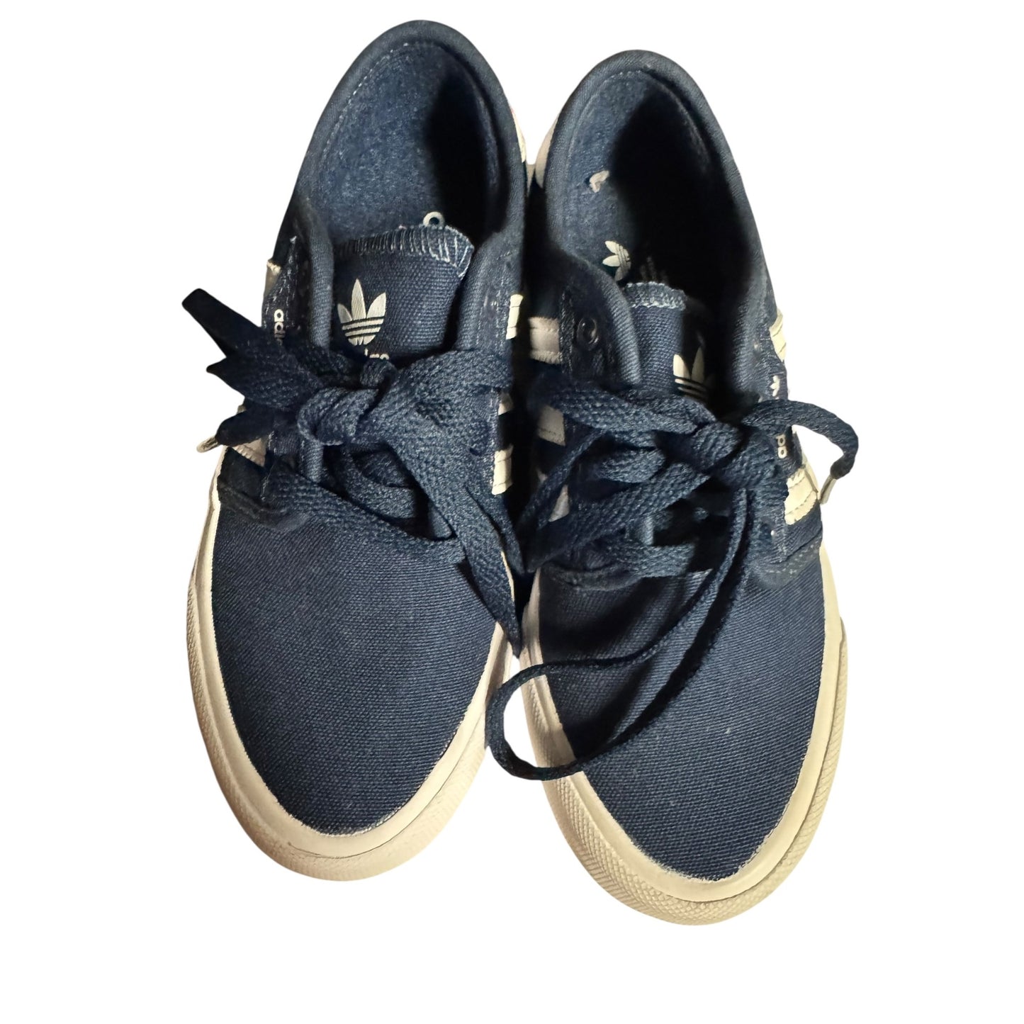 Adidas Navy/White Canvas Low-Top Sneakers Children Size 12K