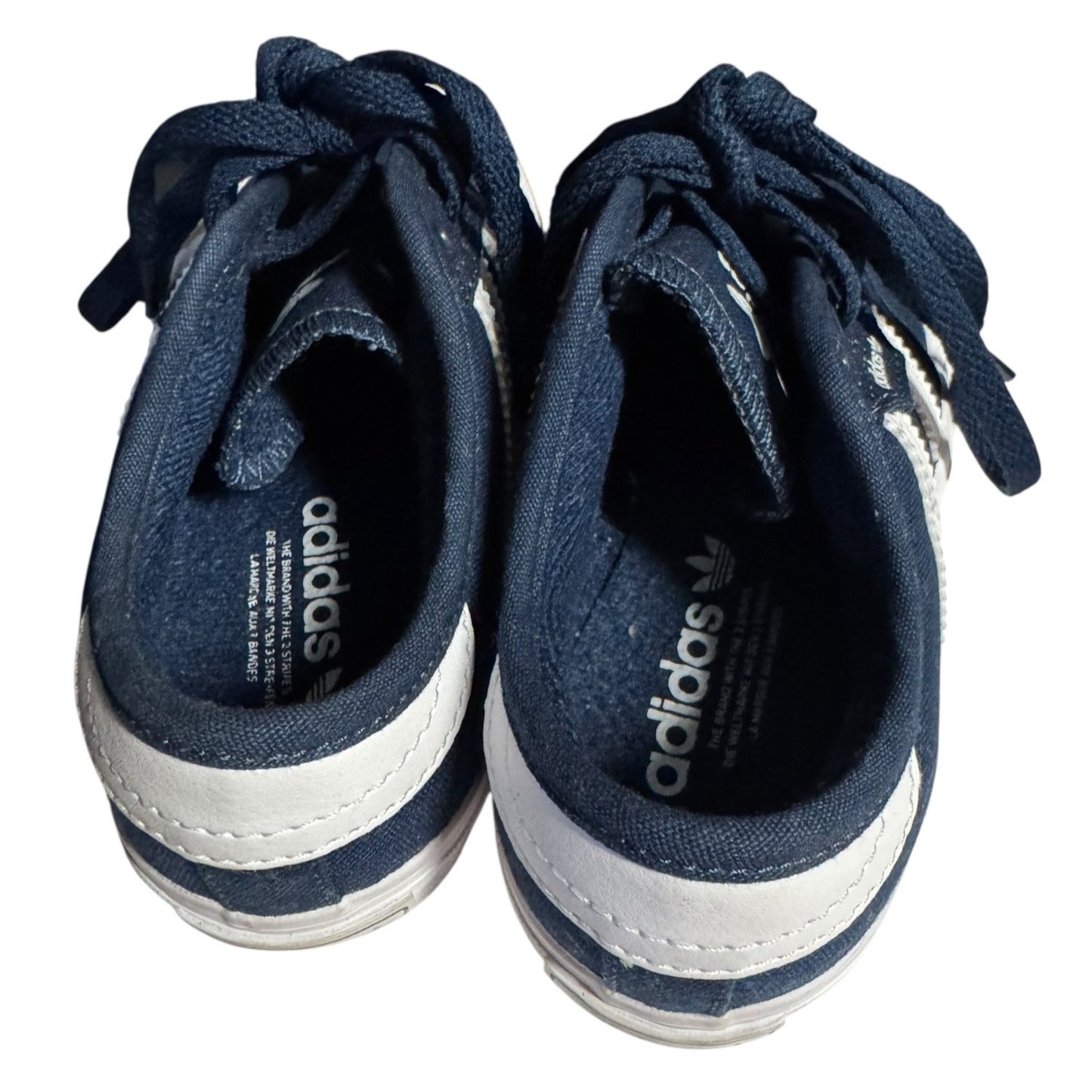 Adidas Navy/White Canvas Low-Top Sneakers Children Size 12K