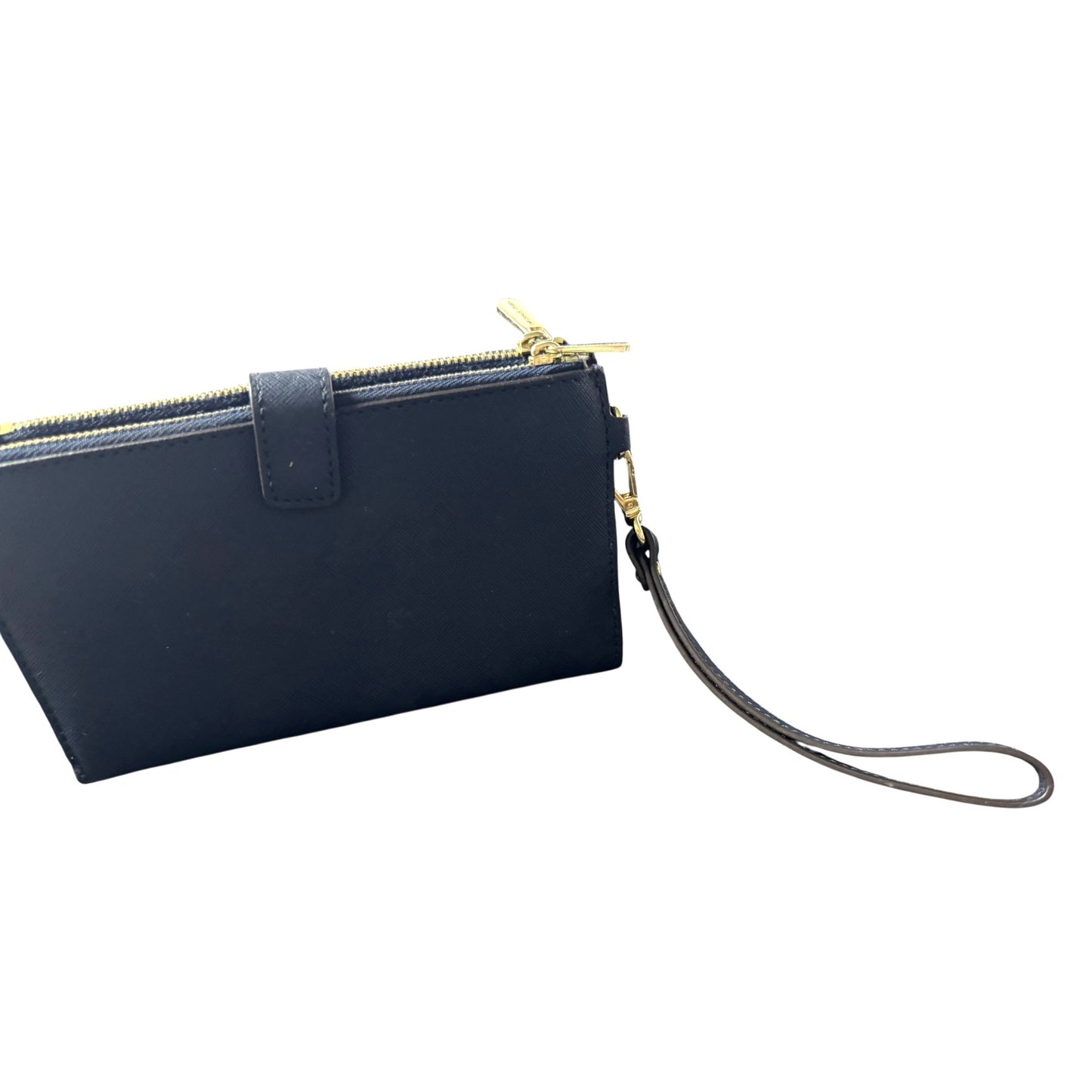 Michael Kors NWT Black Saffiano Leather Wristlet Wallet With Card Slots & ID Window
