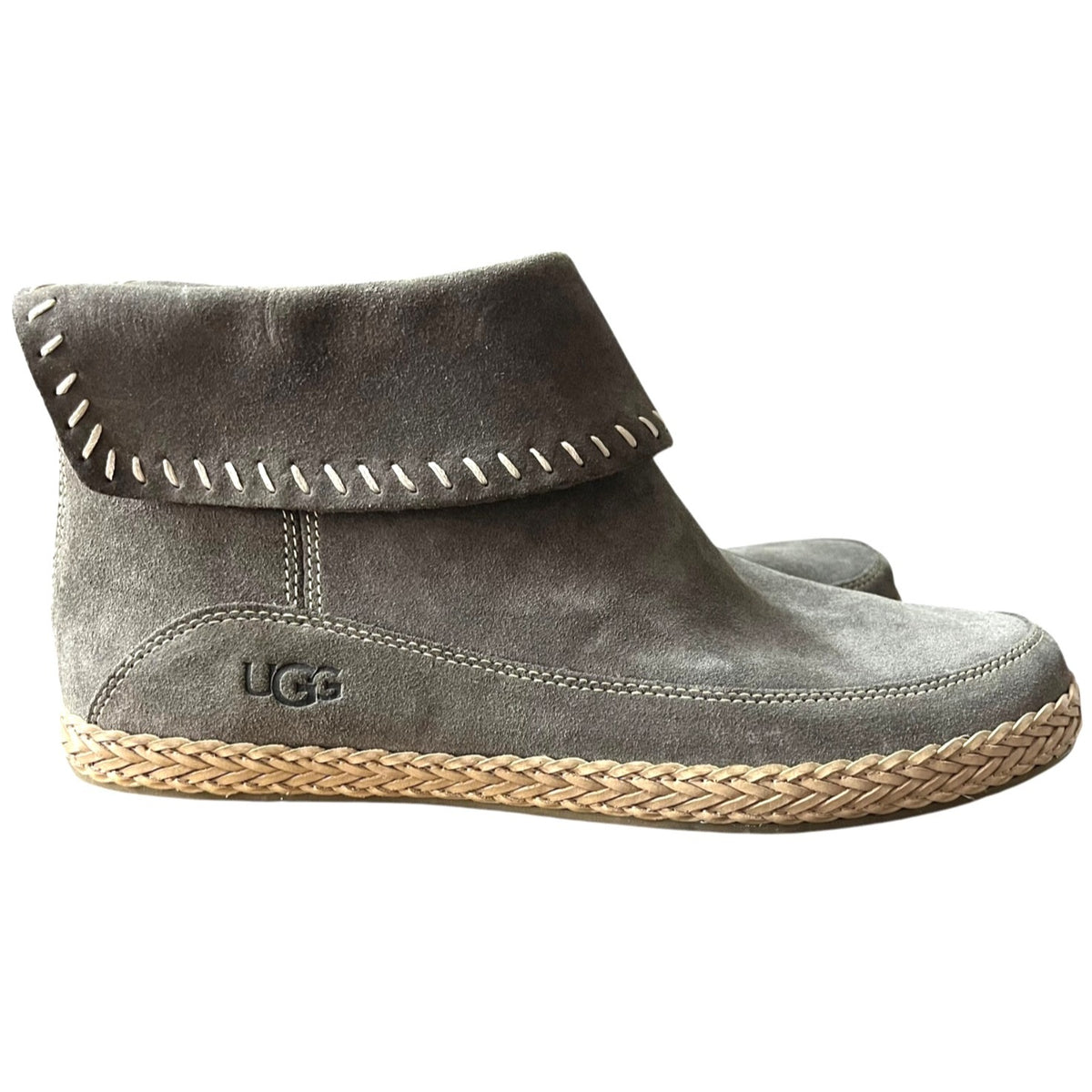 UGG Grey Suede Varney Slate New With Box Sz 10