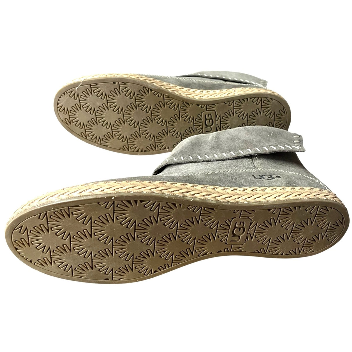 UGG Grey Suede Varney Slate New With Box Sz 10
