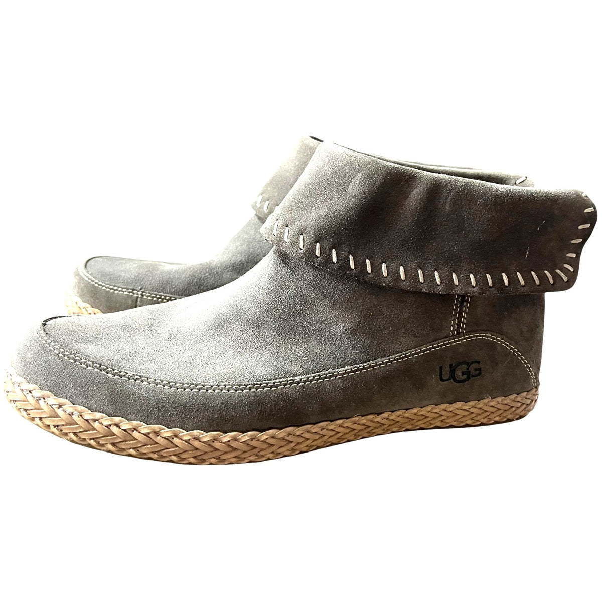 UGG Grey Suede Varney Slate New With Box Sz 10