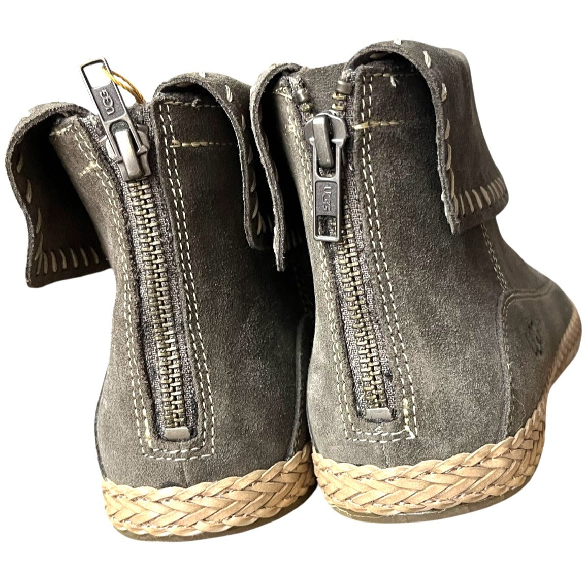 UGG Grey Suede Varney Slate New With Box Sz 10
