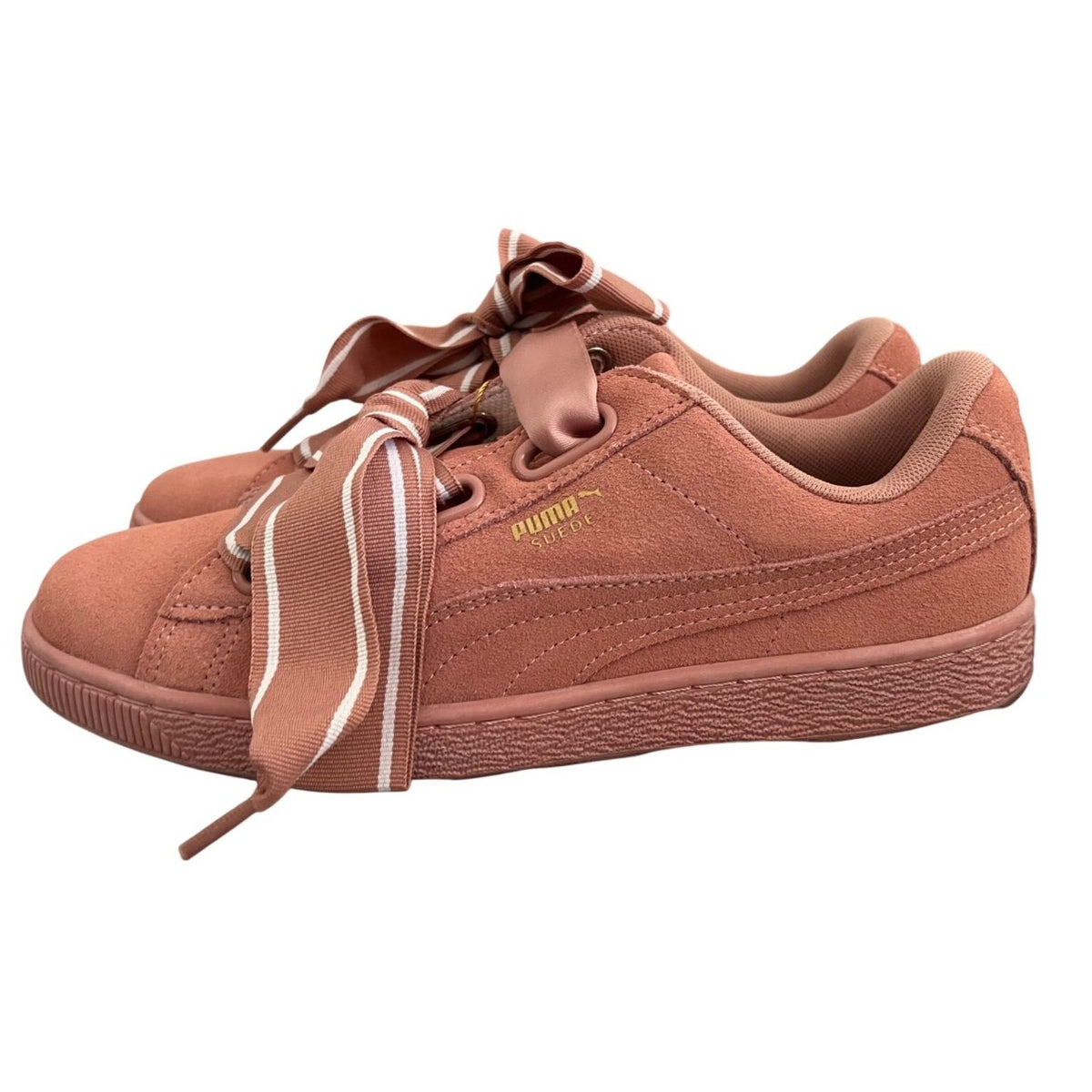 Puma Suede Heart Satin II Sneakers Pink Women's Size 10 NWOB