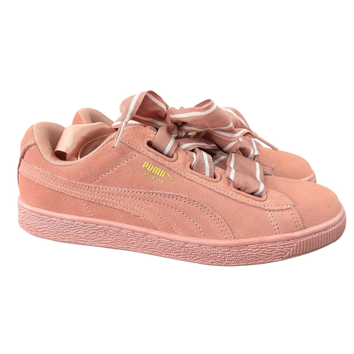 Puma Suede Heart Satin II Sneakers Pink Women's Size 10 NWOB