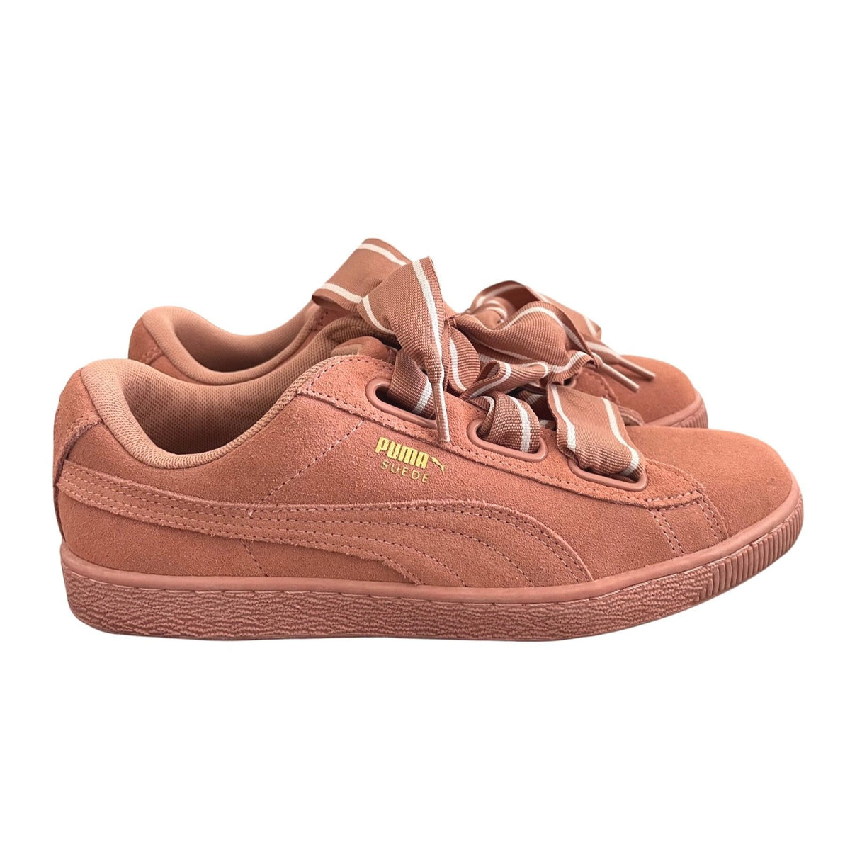 Puma Suede Heart Satin II Sneakers Pink Women's Size 10 NWOB
