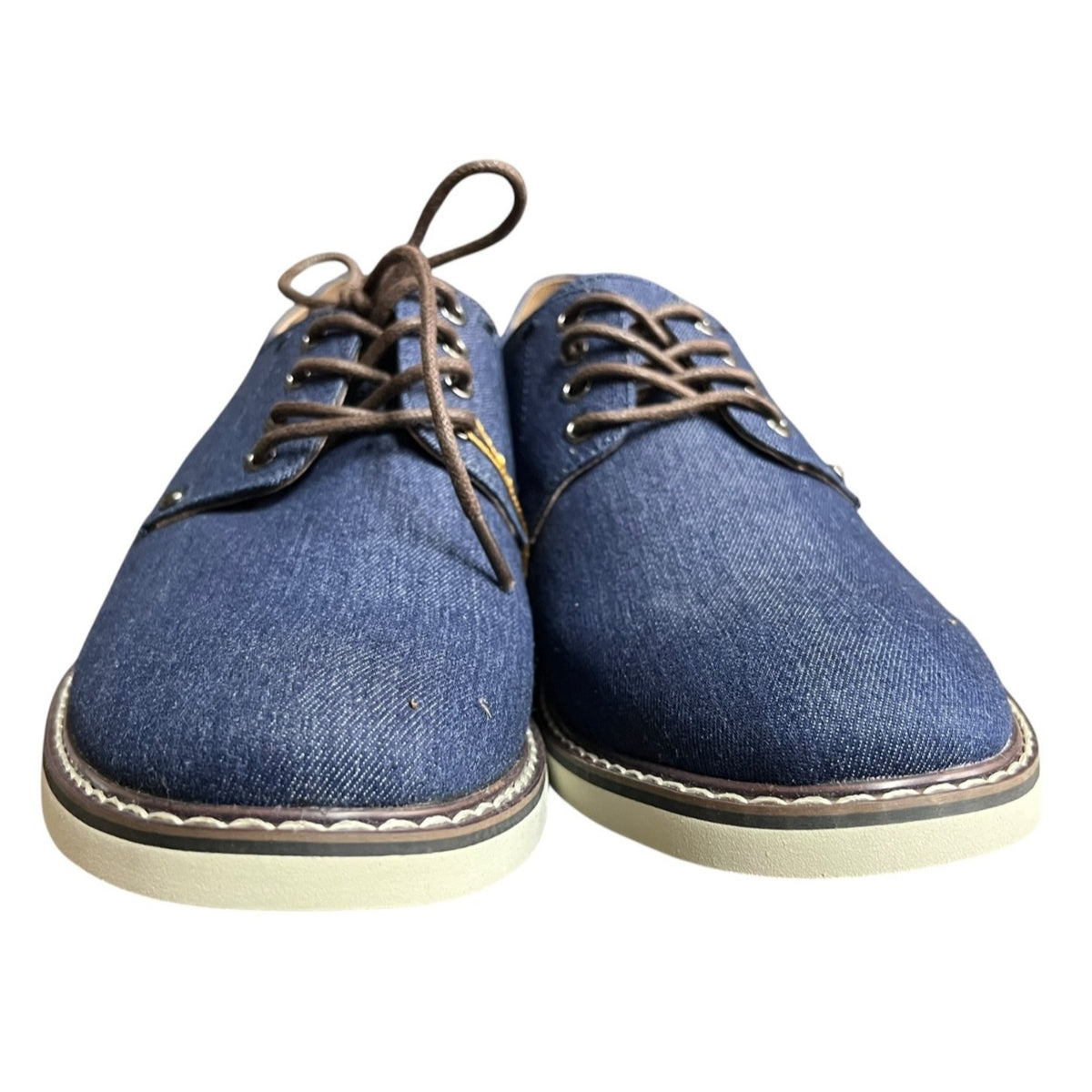 J. Ferrar Mens Navy Lace-Up Oxford Shoes Size 8.5 NWB