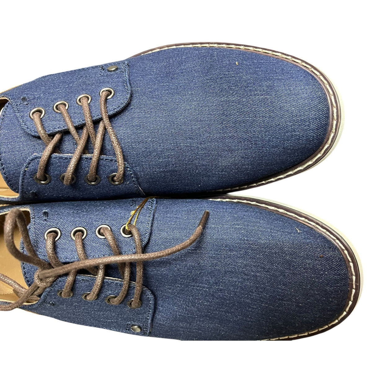 J. Ferrar Mens Navy Lace-Up Oxford Shoes Size 8.5 NWB