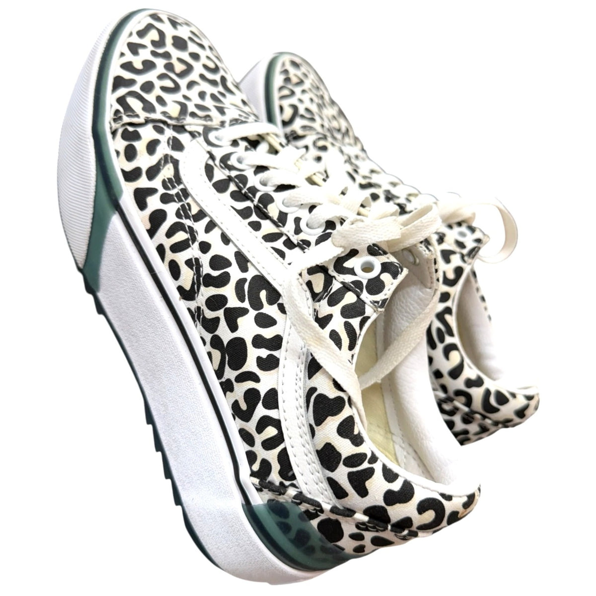 Vans Old Skool Stacked UV Ink Leopard Print Sneakers Women's SZ 8.5