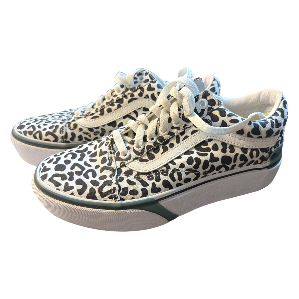 Vans Old Skool Stacked UV Ink Leopard Print Sneakers Women's SZ 8.5