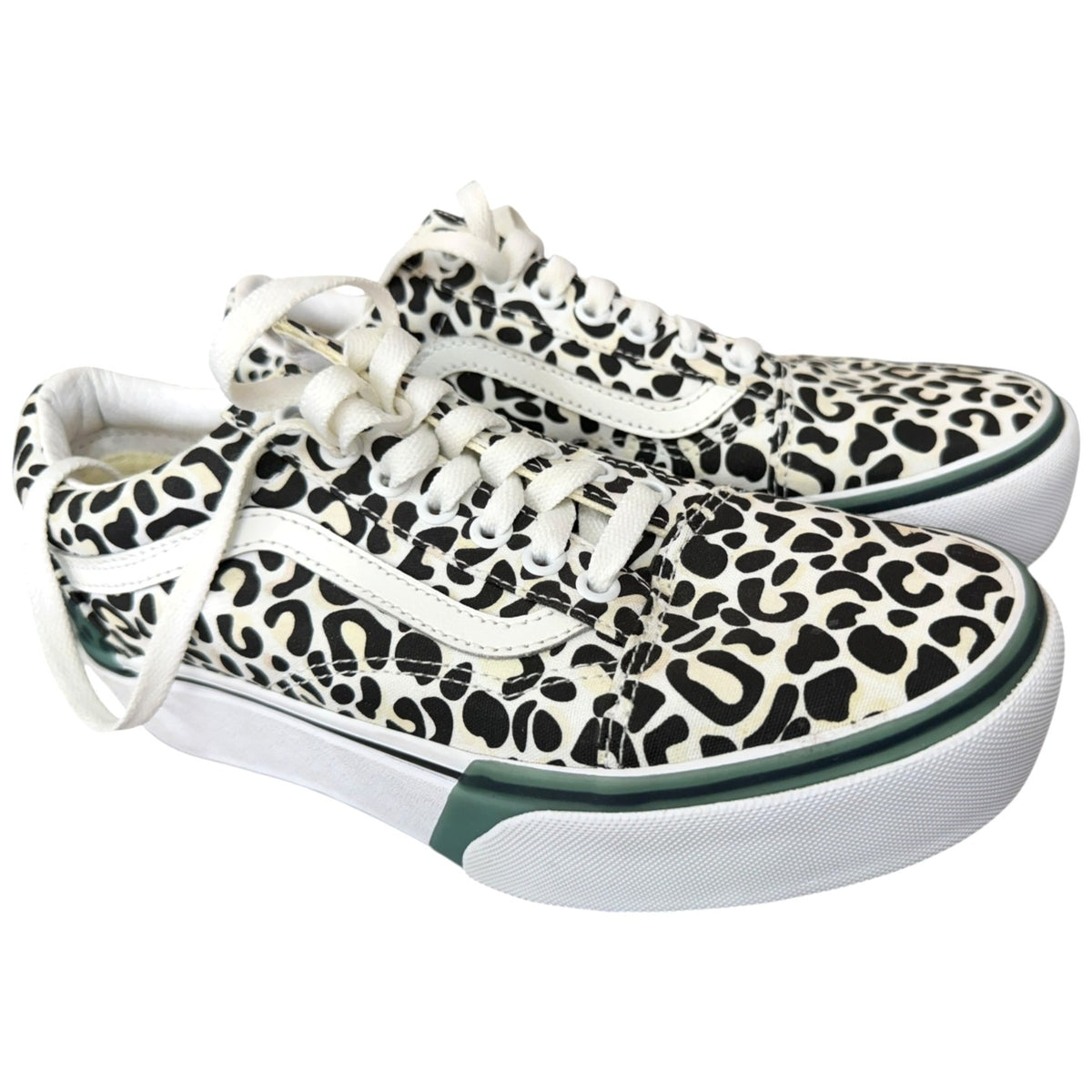 Vans Old Skool Stacked UV Ink Leopard Print Sneakers Women's SZ 8.5