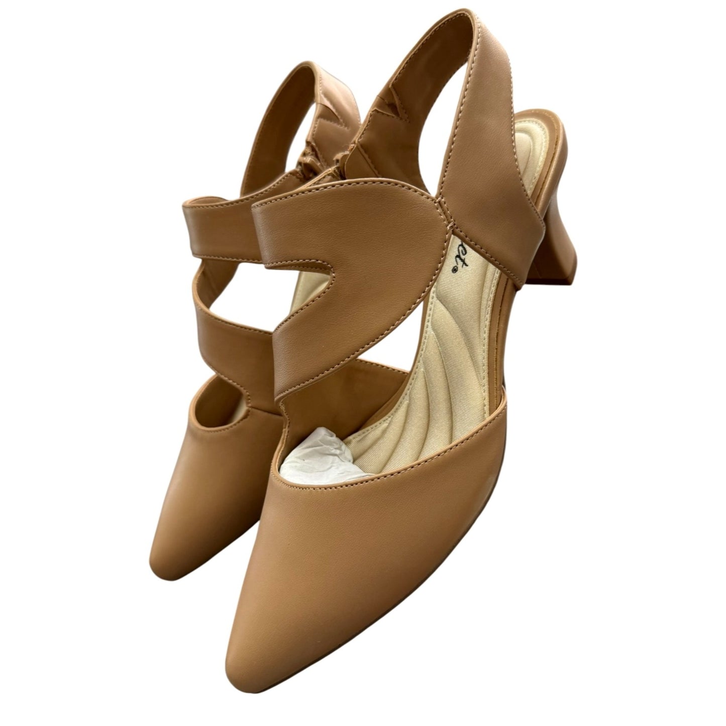 Easy Street Tan Pointed Toe Heels Women's SZ 9.5W