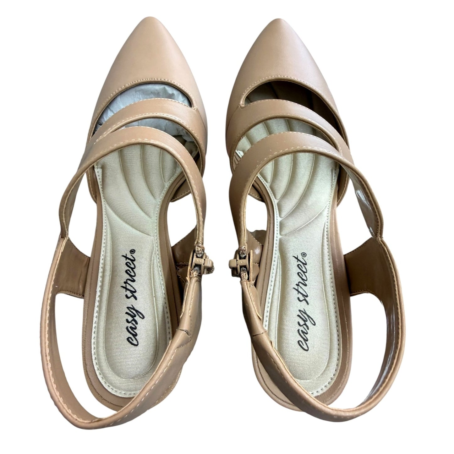 Easy Street Tan Pointed Toe Heels Women's SZ 9.5W