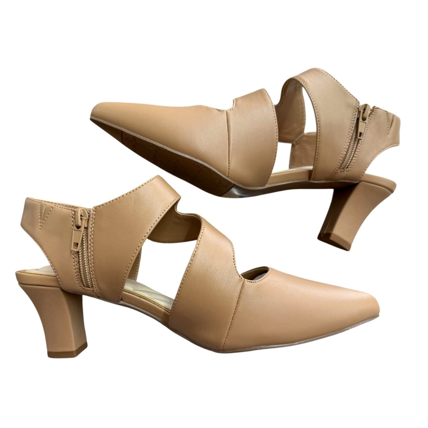 Easy Street Tan Pointed Toe Heels Women's SZ 9.5W