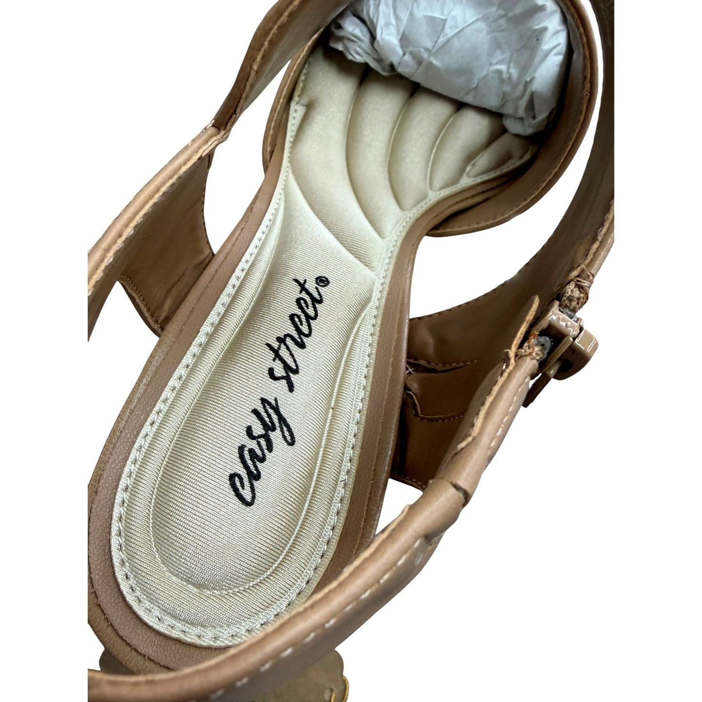 Easy Street Tan Pointed Toe Heels Women's SZ 9.5W