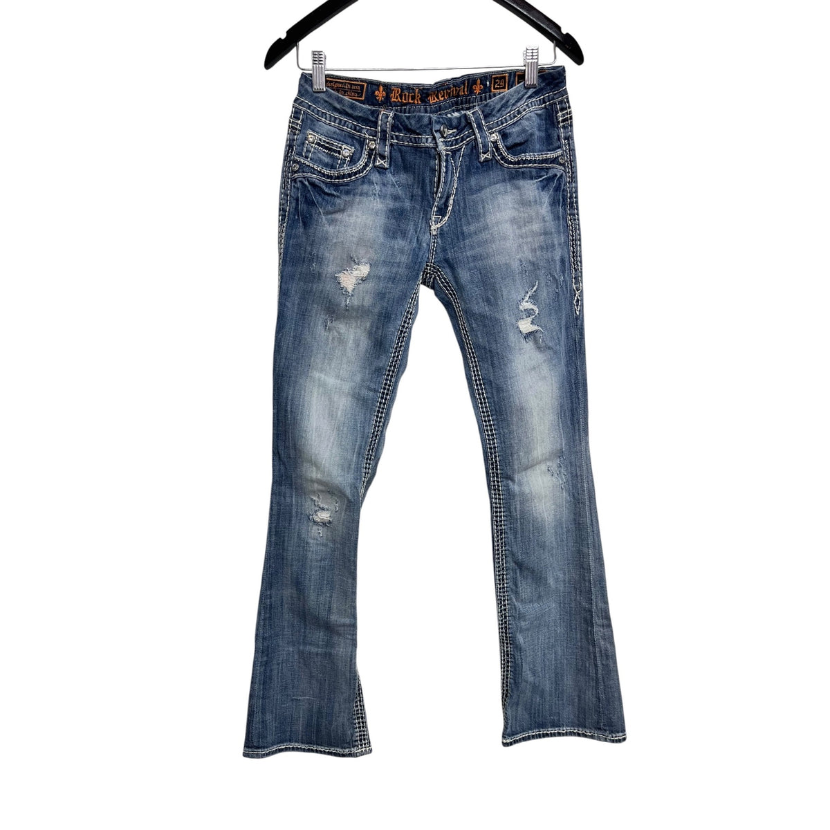 Rock Revival Women's Distressed Donna Bootcut Jeans Size 29