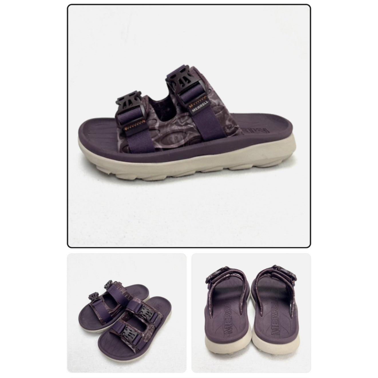 Merrell Sz 7 Purple Hut Ultra Wrap Slide Sandals