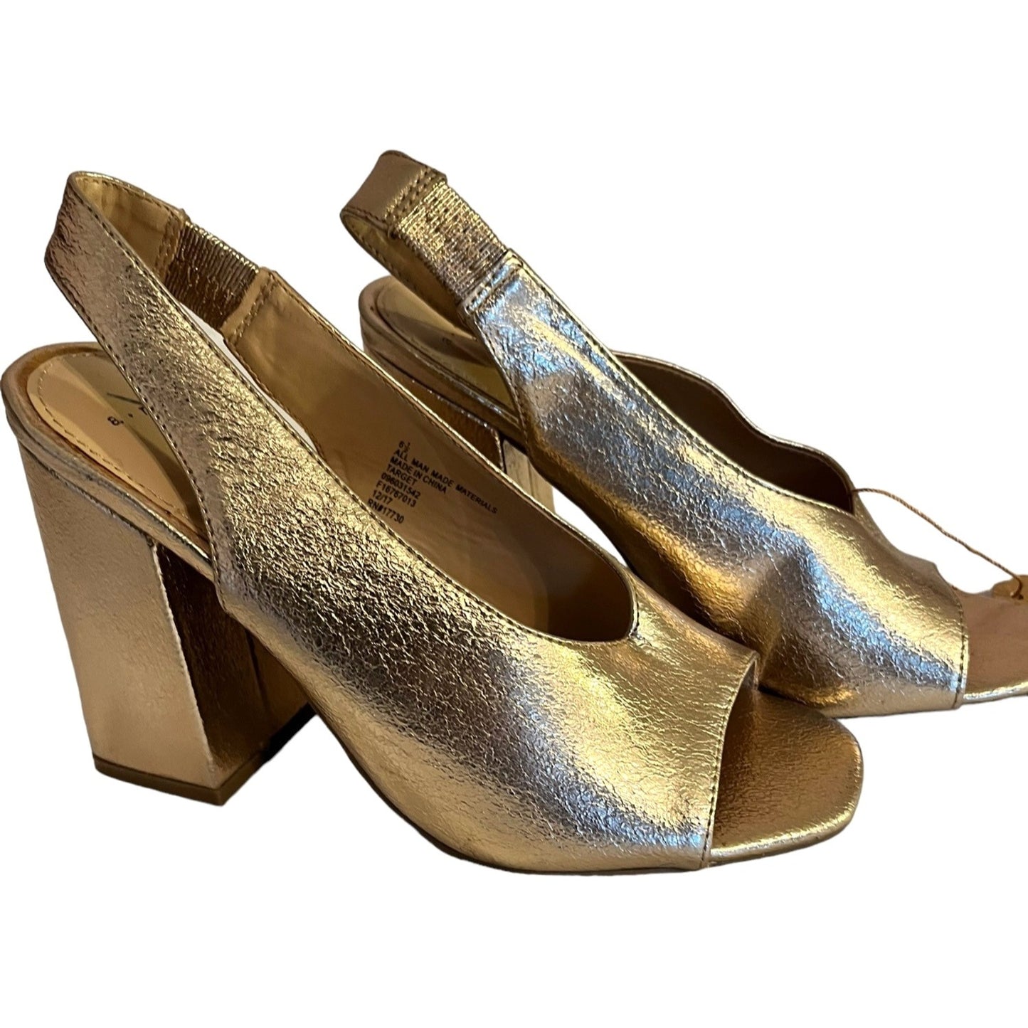 A New Day Gold Heels Women's Size 6.5
