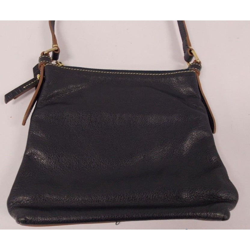 Dooney and Bourke Pebble Grain Square Leather Crossbody Bag Purse Midnight Blue