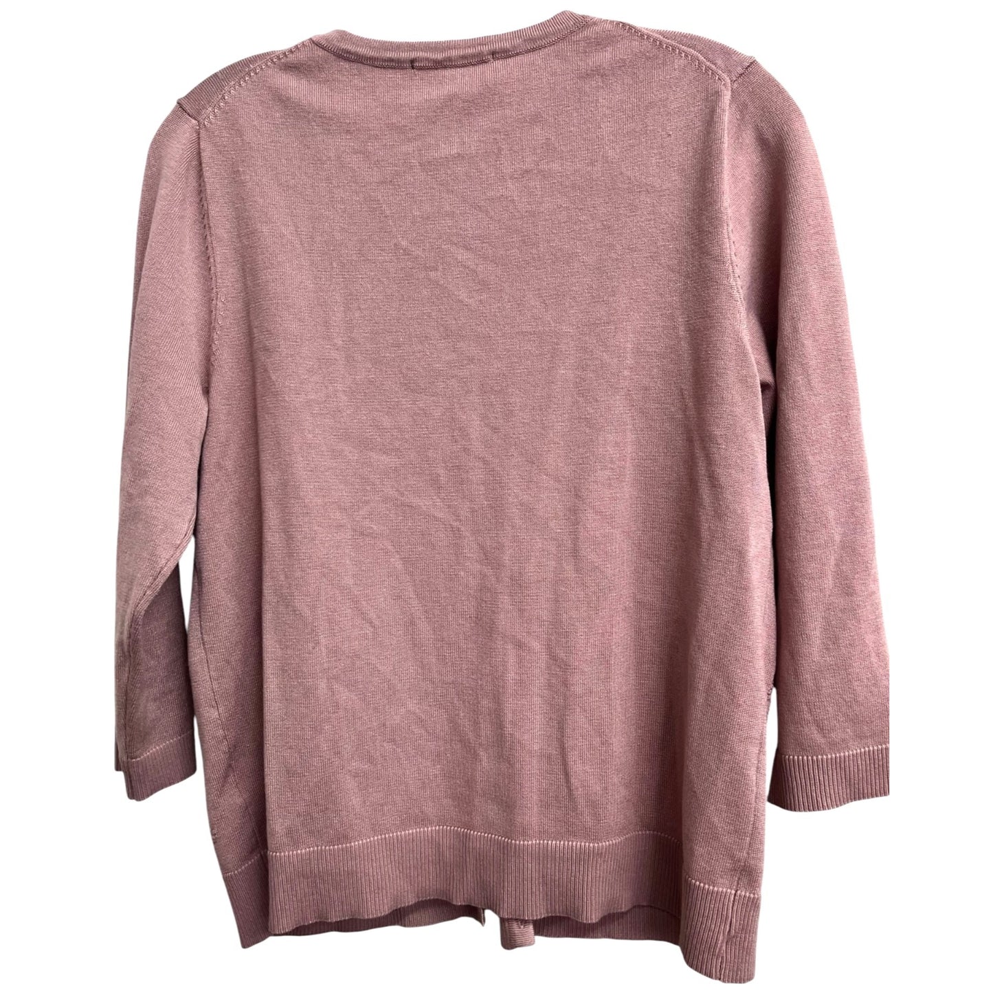 Cable & Gauge Pink Cardigan With Textured Bow Design Women's Large
