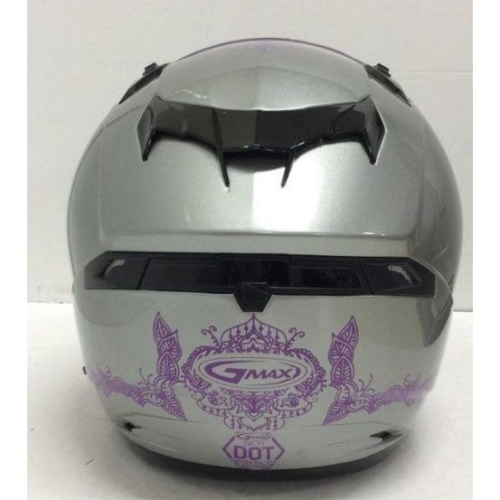 GMAX OF-77 OPEN-FACE ETERNAL MOTORCYCLE HELMET SILVER/VIOLET S
