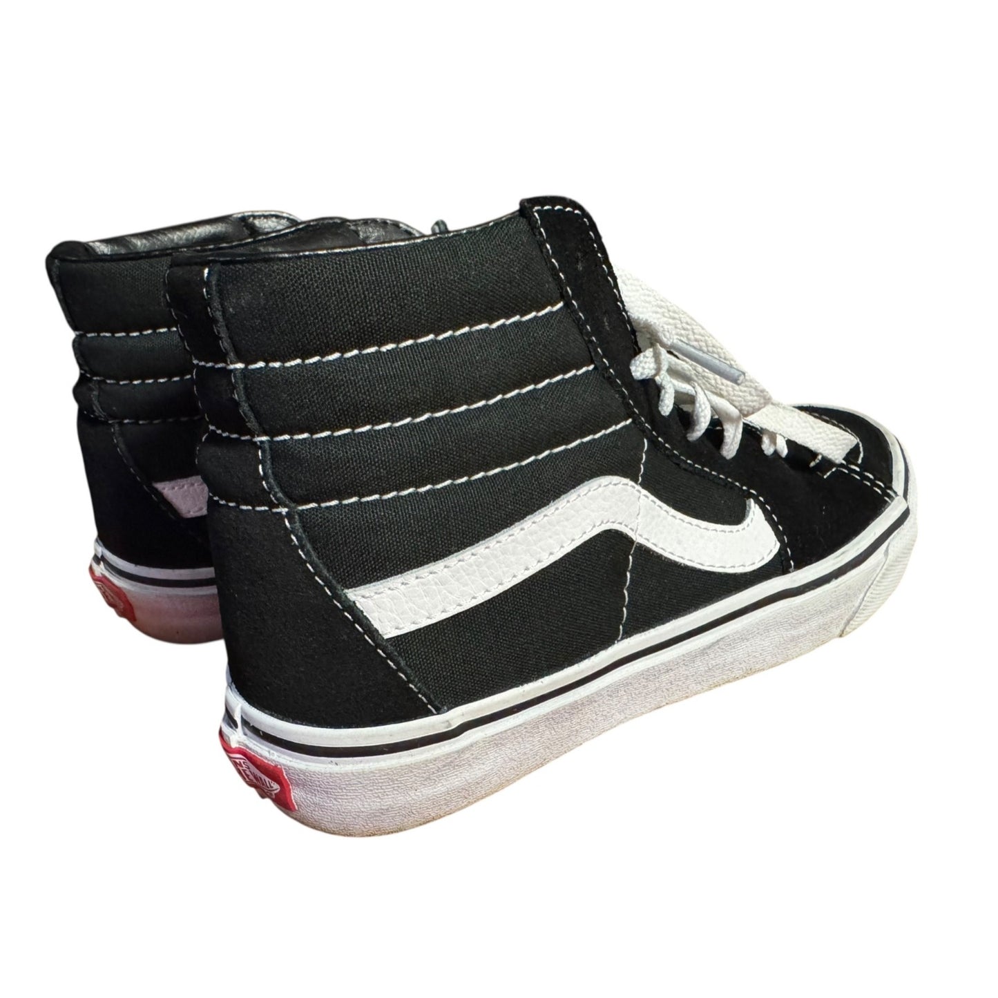Vans Sk8-Hi Black & White Canvas High-Top Skate Shoes Boy's 5.5 NWB