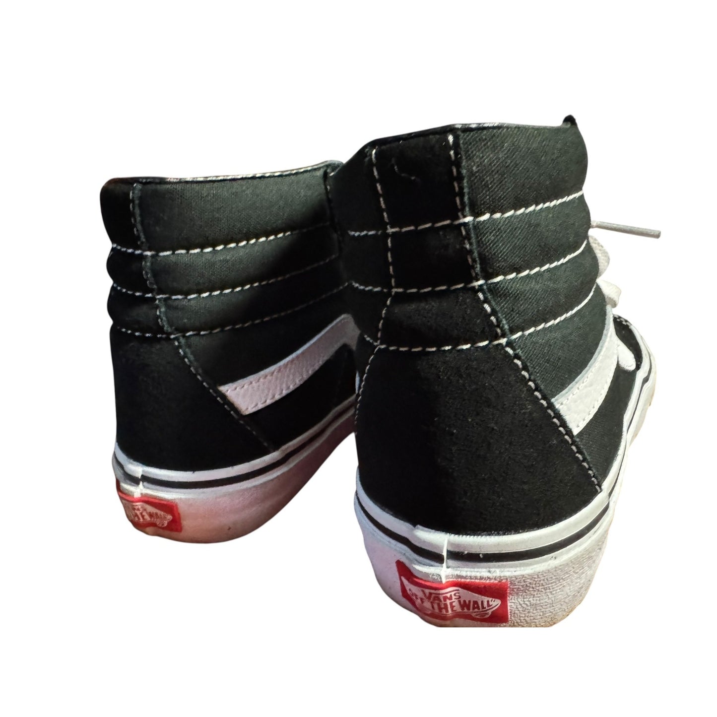 Vans Sk8-Hi Black & White Canvas High-Top Skate Shoes Boy's 5.5 NWB