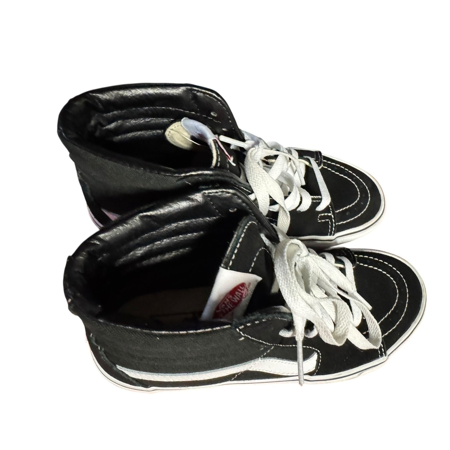 Vans Sk8-Hi Black & White Canvas High-Top Skate Shoes Boy's 5.5 NWB