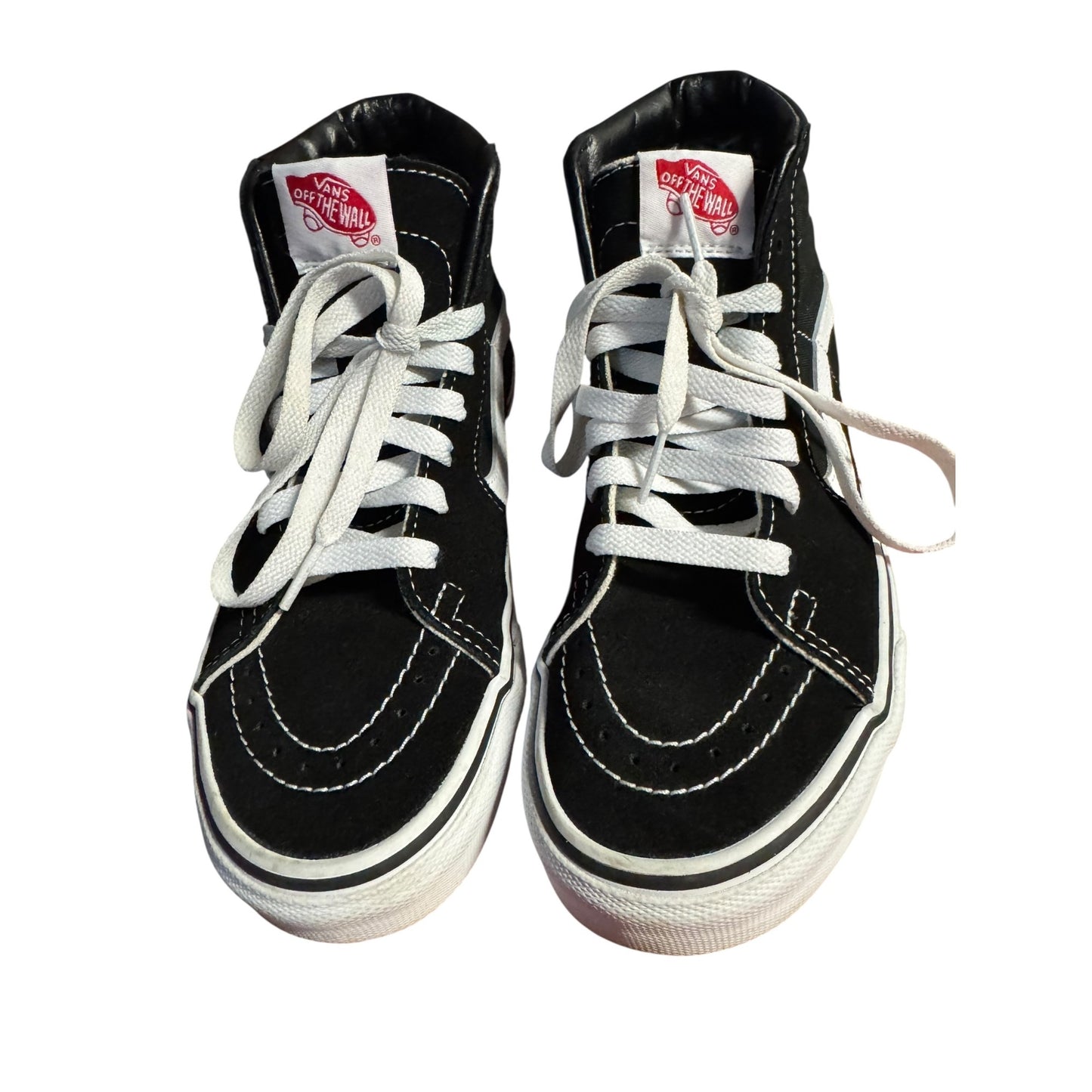 Vans Sk8-Hi Black & White Canvas High-Top Skate Shoes Boy's 5.5 NWB