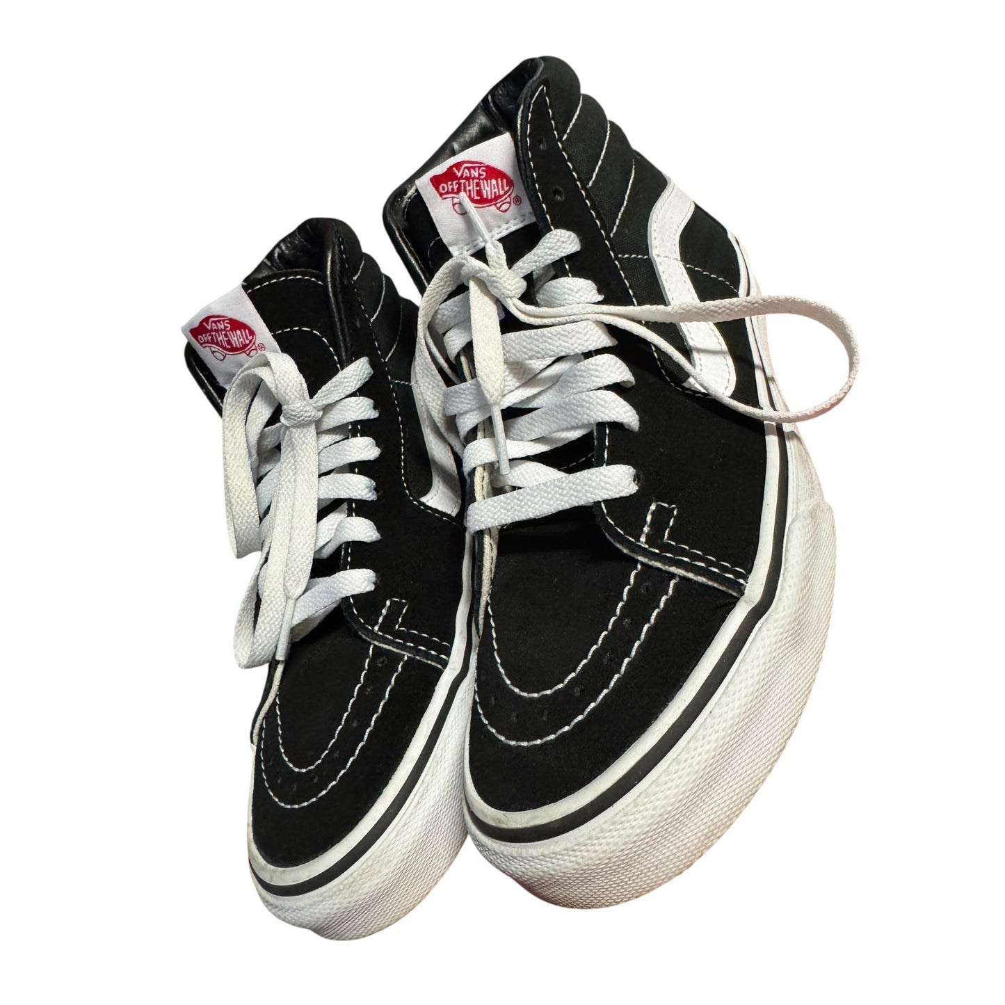 Vans Sk8-Hi Black & White Canvas High-Top Skate Shoes Boy's 5.5 NWB