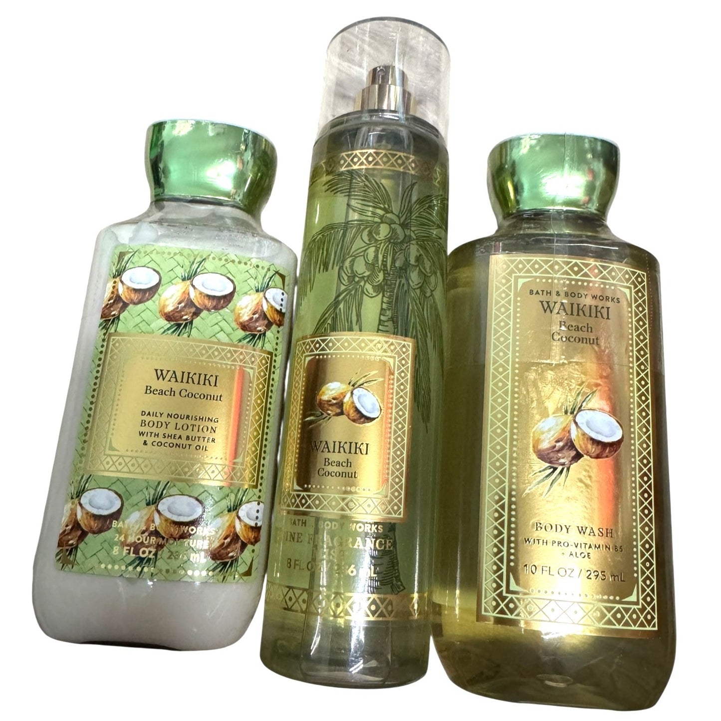 Bath & Body Works 3pc Waikiki Beach Coconut Set NEW