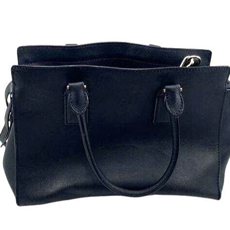 Kate Spade Black Saffiano Leather Satchel Tote With Gold-Tone Hardware & Zip Closure