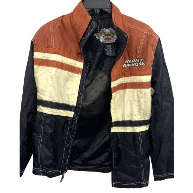 Harley-Davidson Women's Nylon Mesh Lined Jacket Orange/Black XS